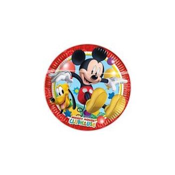 Mickey Mouse versiering waaronder bekers, borden, tafelkleden